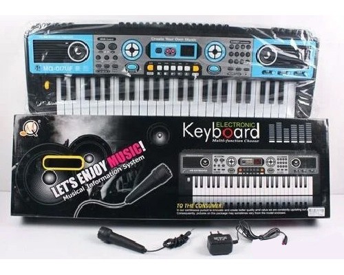 Пианино Синтезатор с микрофоном, 49 клавиш, LED дисплей MQ-017 UF