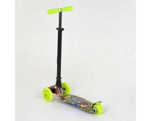 Триколісний Самокат Best Scooter Салатовий колеса Світяться (1391)