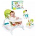 Детское кресло шезлонг качалка 7988 с обеденным столиком, Козырек, вибро, музыка, игрушки