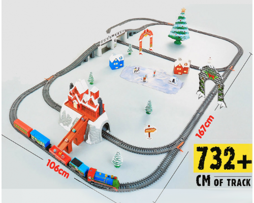 Дитяча залізниця Новорічний Різдвяний Експрес 732 см (21816)