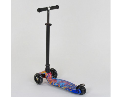 Детский трехколесный Самокат Best Scooter Синий Макси колеса PU, светятся (1338)
