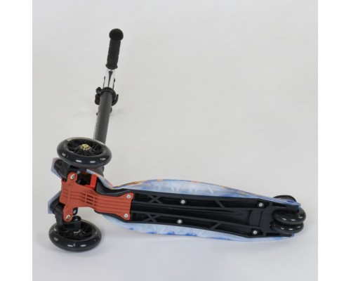 Детский трехколесный Самокат Best Scooter Синий Макси колеса PU, светятся (1338)