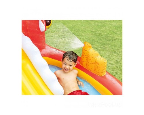 Детский Надувной Игровой центр 57163 размер 196-170-107см, Веселый Дино Объем 150 литров