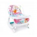 Детское кресло шезлонг - качалка 7288 с обеденным столиком 2 в 1 Вибро, музыка, игрушки Розовый