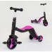 Детский Самокат Беговел велосипед 3 в 1 JT 70708 Best Scooter Розовый Подсветка, 8 мелодий