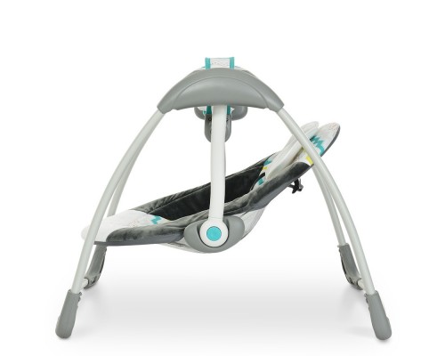 Детские Качели люлька Синий Mastela Музыка, таймер, 5 скоростей, дуга с подвесками, 2 положения люльки (6503)