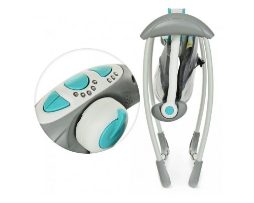 Детские Качели люлька Синий Mastela Музыка, таймер, 5 скоростей, дуга с подвесками, 2 положения люльки (6503)