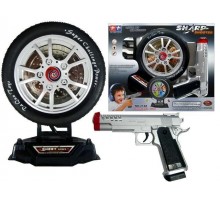 Игрушечный Тир Пистолет 2148 Лазерный с мишенью в виде колеса. Звук, Свет