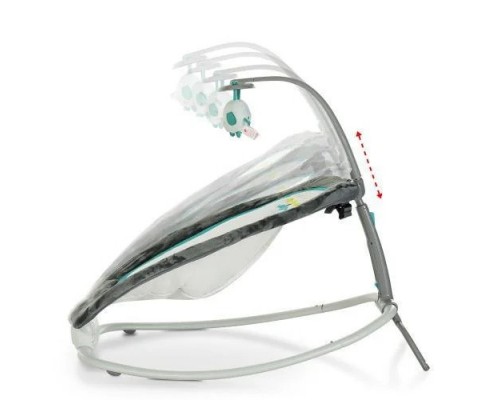 Детский Шезлонг качалка Mastela Серо зеленый 3 положения люльки (6915 )