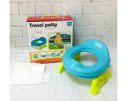 Детский дорожный горшок Baby Potty с пакетами, 2 в 1 (сиденье на унитаз)