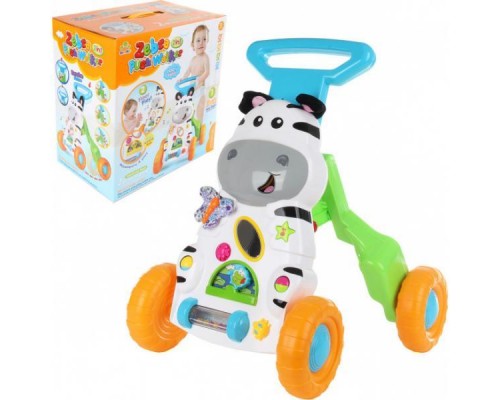 Детская Каталка Ходунки SL 83007 Зебра, Игровой центр, звук, свет