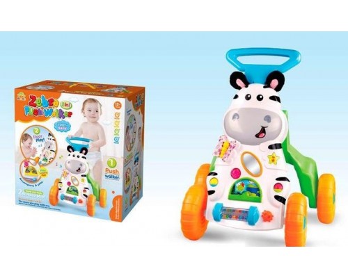 Детская Каталка Ходунки SL 83007 Зебра, Игровой центр, звук, свет