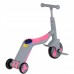 Детский Самокат Беговел велосипед 3 в 1 JT 90601 Best Scooter Розовый Серый Подсветка, 8 мелодий