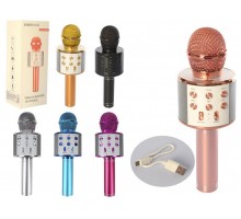 Беспроводной микрофон WS858 аккумулятор, Bluetooth, TF слот, USB зарядное,