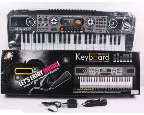 Пианино Синтезатор с микрофоном, 49 клавиш, LED дисплей MQ 4917