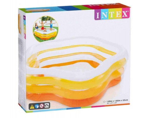 Детский Надувной Бассейн 56495 Intex Звезда Надувное дно 185-180-53 см