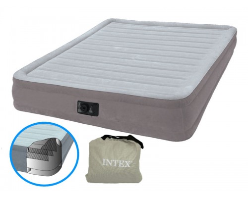 Надувная кровать 67768 Intex 137-191-33 см со Встроенным электронасосом