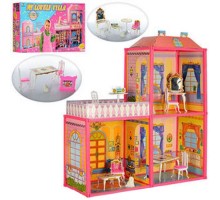 Кукольный домик 6984 с мебелью 2 этажа 3 комнаты