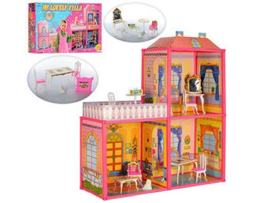 Кукольный домик 6984 с мебелью 2 этажа 3 комнаты