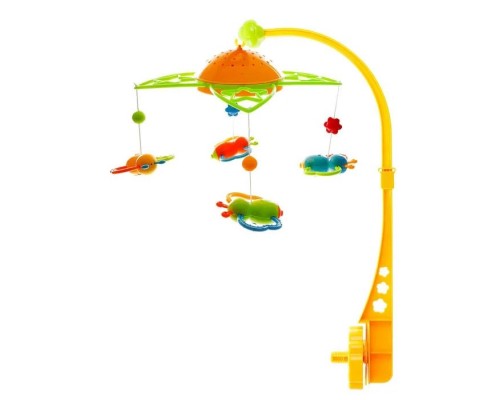 Мобіль Карусель на ліжечко з нічником проектором Бджілки