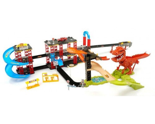 Трек с запуском 8899-92 Динозавр Рекс Поймай тачку, машинки 2 шт