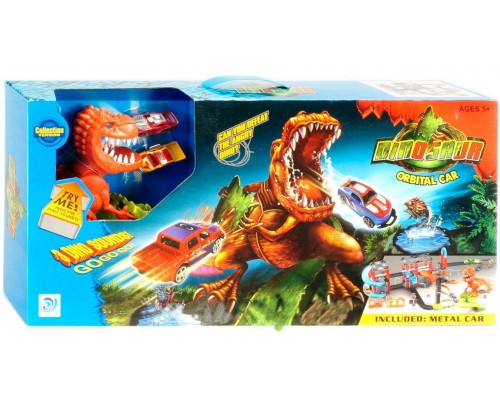 Трек с запуском 8899-92 Динозавр Рекс Поймай тачку, машинки 2 шт