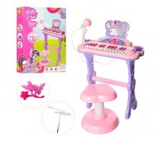 Дитяче Піаніно Синтезатор Поні, зі стільчиком, від мережі 901-613
