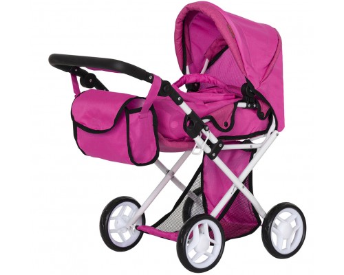 Коляска для ляльки із сумкою CARRELLO UNICO 9346 HOT PINK