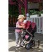 Коляска для ляльок Melobo 9651B ROSE RED 2 в 1 з сумкою Рожева