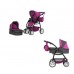 Лялькова коляска Трансформер 9662 CARRELLO AVANTI ROSE RED з сумкою, 2 в 1