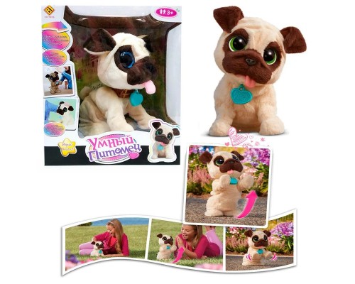 Інтерактивна Собачка мопс Розумний вихованець. Діалог, Сенсори (9902)