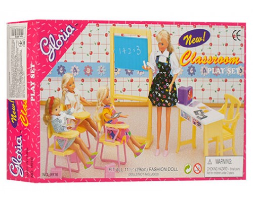 Игрушечная Мебель 9916 Gloria Школа для кукол типа барби.