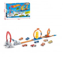 Трек Хот Вил с запуском и Петлями, 2 машинки (3313)