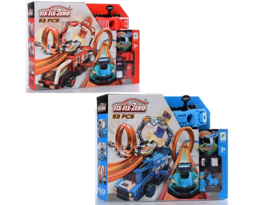 Детский гоночный трек на Запуске с Петлями. Машинка меняет цвет, 53 детали (660)