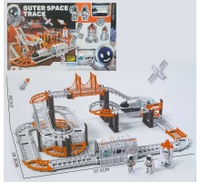 Космический трек с машинкой на батарейке, шатл, ракеты, космонавты (888-89)