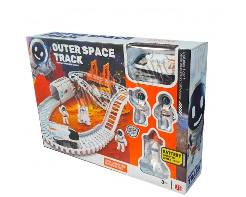 Космический трек с машинкой на батарейке, ракета, космонавты (888-75)