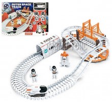 Космический трек с машинкой на батарейке, ракета, космонавты (888-75)