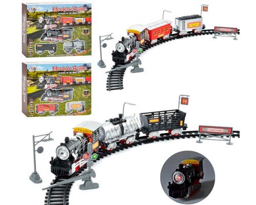 Детская железная дорога 105 см Поезд, вагоны. Звук, свет (6673-75)