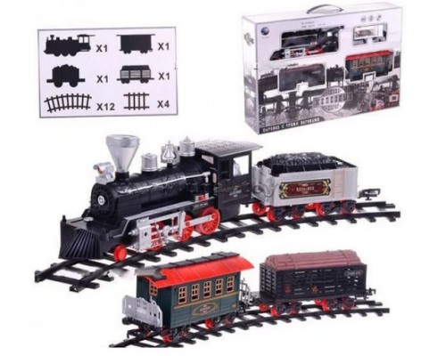 Детская железная дорога Эра паровозов звук, свет, дым, 420 см (126)