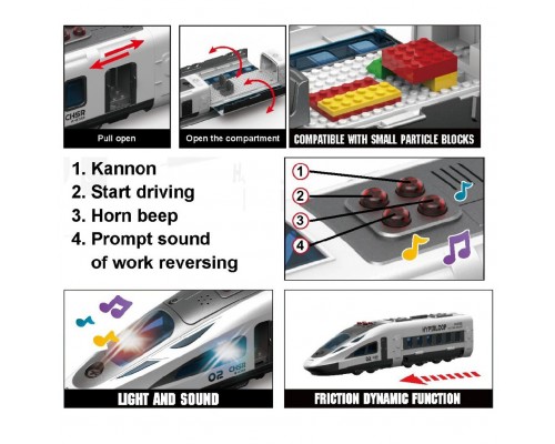 Інерційний поїзд Локомотив конструктор, Звук, світло