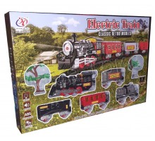 Детская железная дорога Ретро паровоз со звуком и светом (6677)