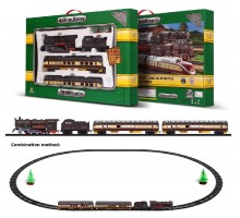 Детская железная дорога поезд Локомотив со светом и звуком (1601А-4АВС)