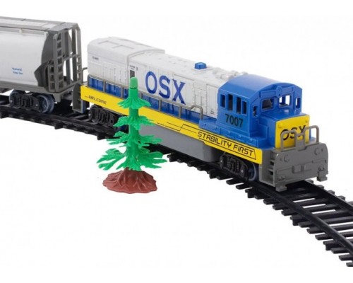 Дитяча залізниця поїзд Локомотив зі світлом та звуком 680 см (1612)