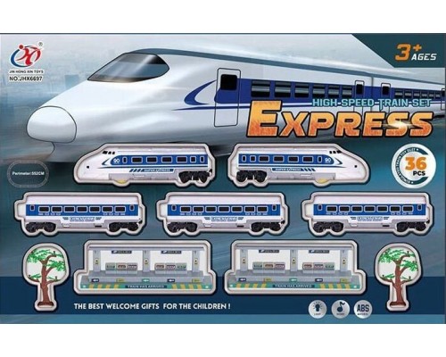 Дитяча залізниця поїзд Локомотив зі звуком та світлом (6697)