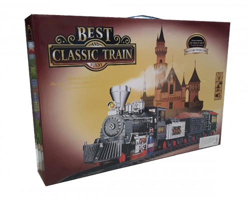 Детская железная дорога Эра паровозов звук, свет, дым, 420 см (126)