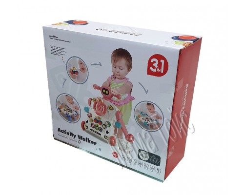 Каталка ходунки Бизиборд, игровой центр и столик 3 в 1