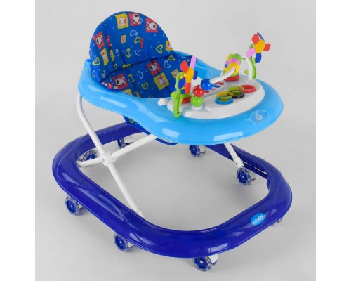 Детские музыкальные ходунки JOY колеса PU, 6 цветов, звук - рус. (205)