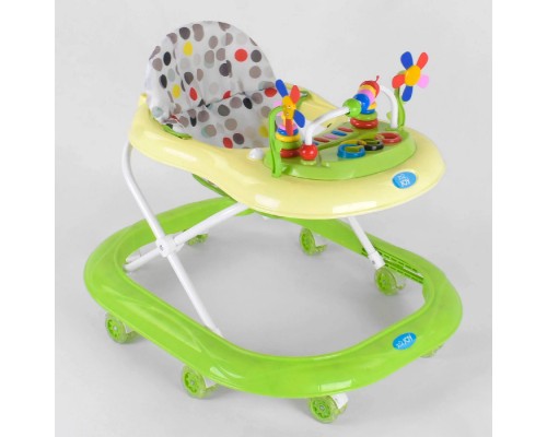 Детские музыкальные ходунки JOY колеса PU, 6 цветов, звук - рус. (205)