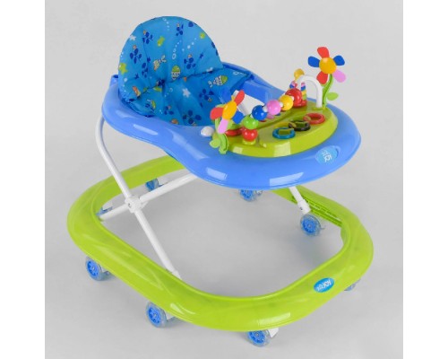 Детские музыкальные ходунки JOY колеса PU, 6 цветов, звук - рус. (205)