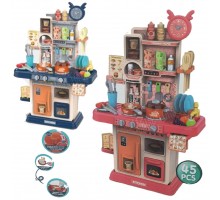 Детская кухня водой и паром, продукты меняют цвет, 75 см., 45 предметов (803)